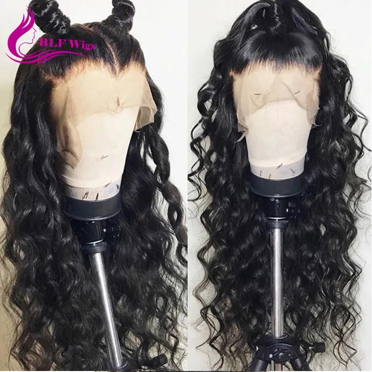 12A Glueless Full Lace Human Hair Wigs For Black Women Indian Virgin Hair Wigs Deep Curly 360 Lace Front Wigs With Baby Hair