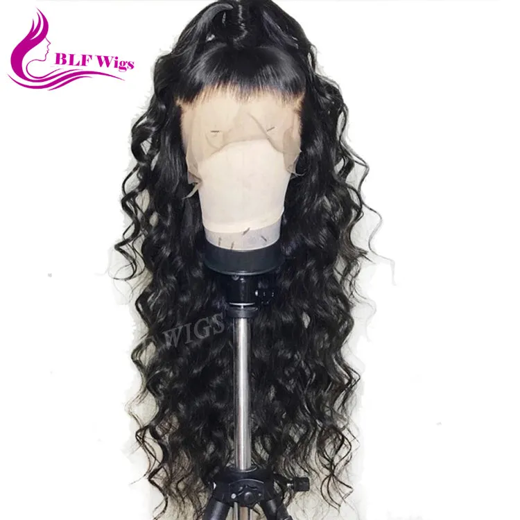 12A Glueless Full Lace Human Hair Wigs For Black Women Indian Virgin Hair Wigs Deep Curly 360 Lace Front Wigs With Baby Hair