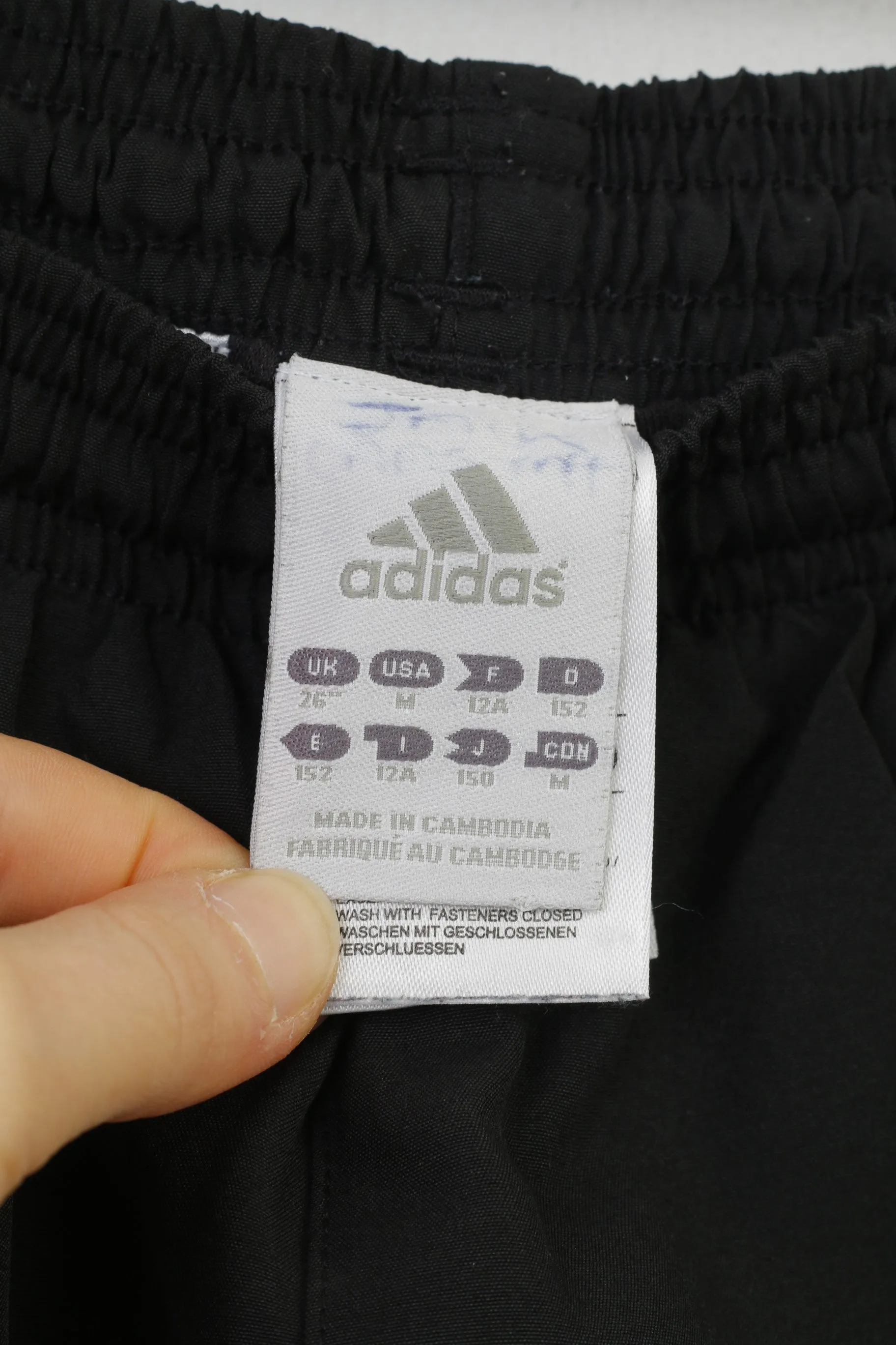 Adidas Boys 12 Age 152 Trousers Black Sportswear  Pockets Training Zipper Vintage 3 Stripes  Pants
