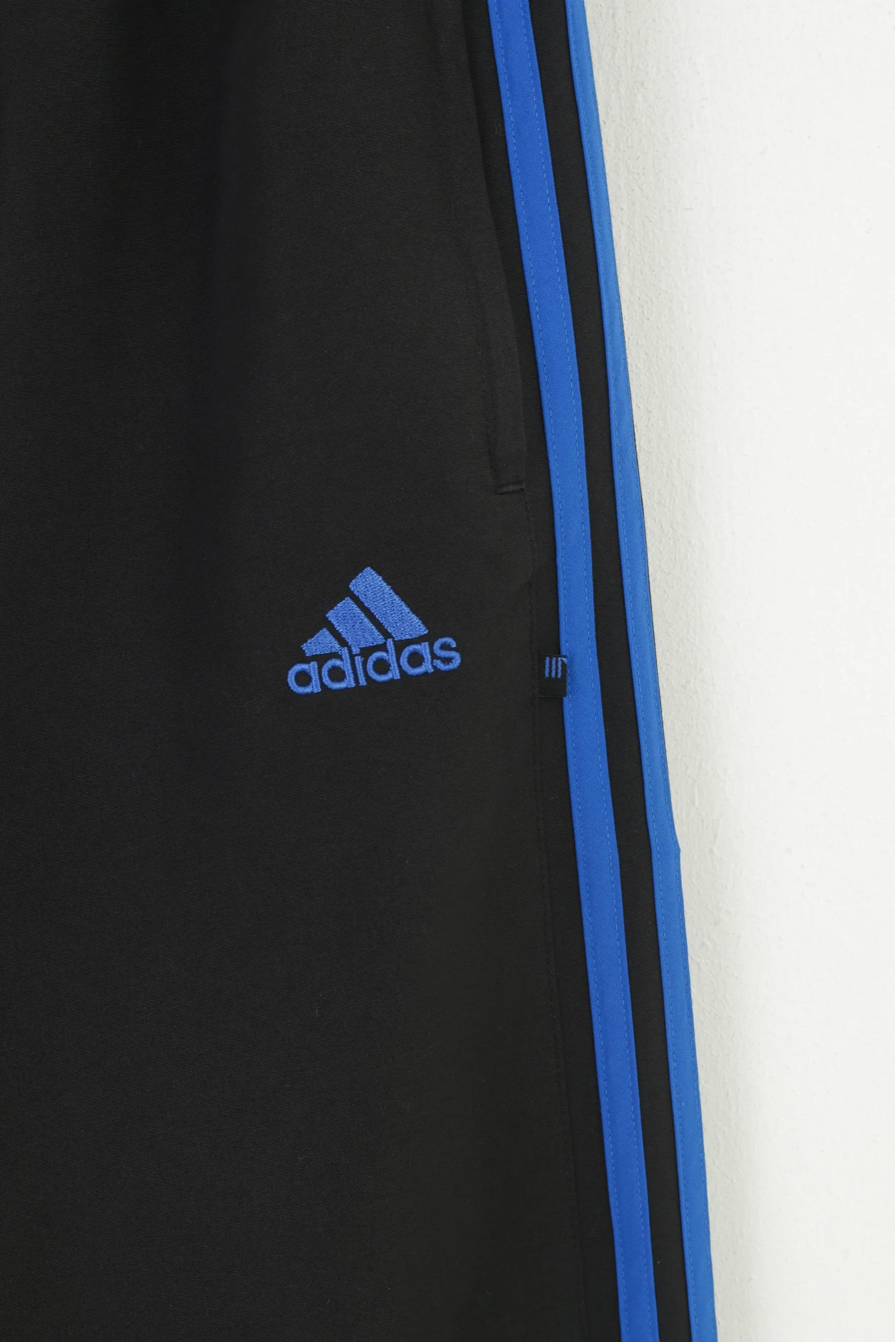Adidas Boys 12 Age 152 Trousers Black Sportswear  Pockets Training Zipper Vintage 3 Stripes  Pants