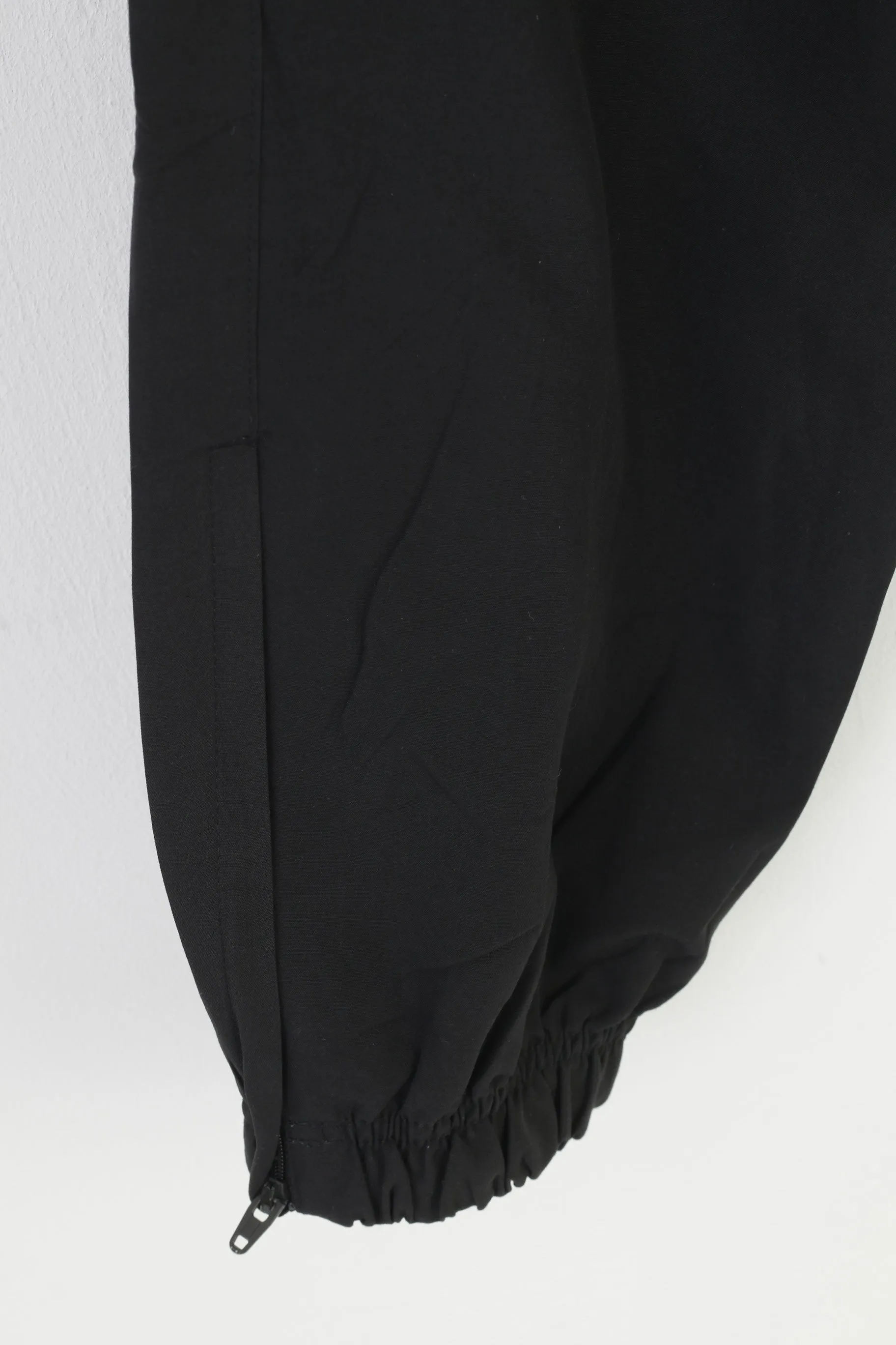 Adidas Boys 12 Age 152 Trousers Black Sportswear  Pockets Training Zipper Vintage 3 Stripes  Pants