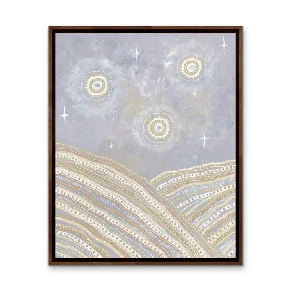 After The Storms -  Aboriginal Art Print by Holly Stowers - Canvas or Fine Art Print - Dot Painting