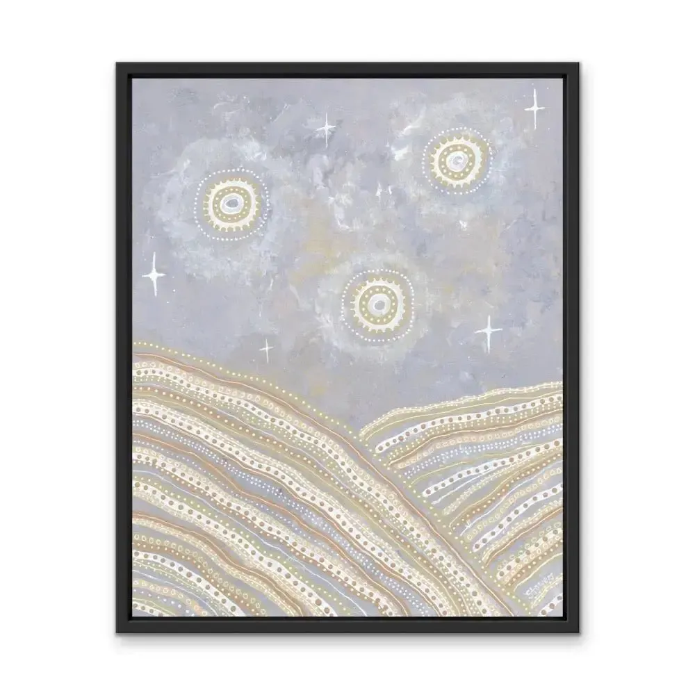 After The Storms -  Aboriginal Art Print by Holly Stowers - Canvas or Fine Art Print - Dot Painting