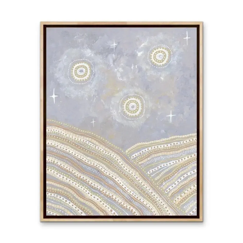 After The Storms -  Aboriginal Art Print by Holly Stowers - Canvas or Fine Art Print - Dot Painting