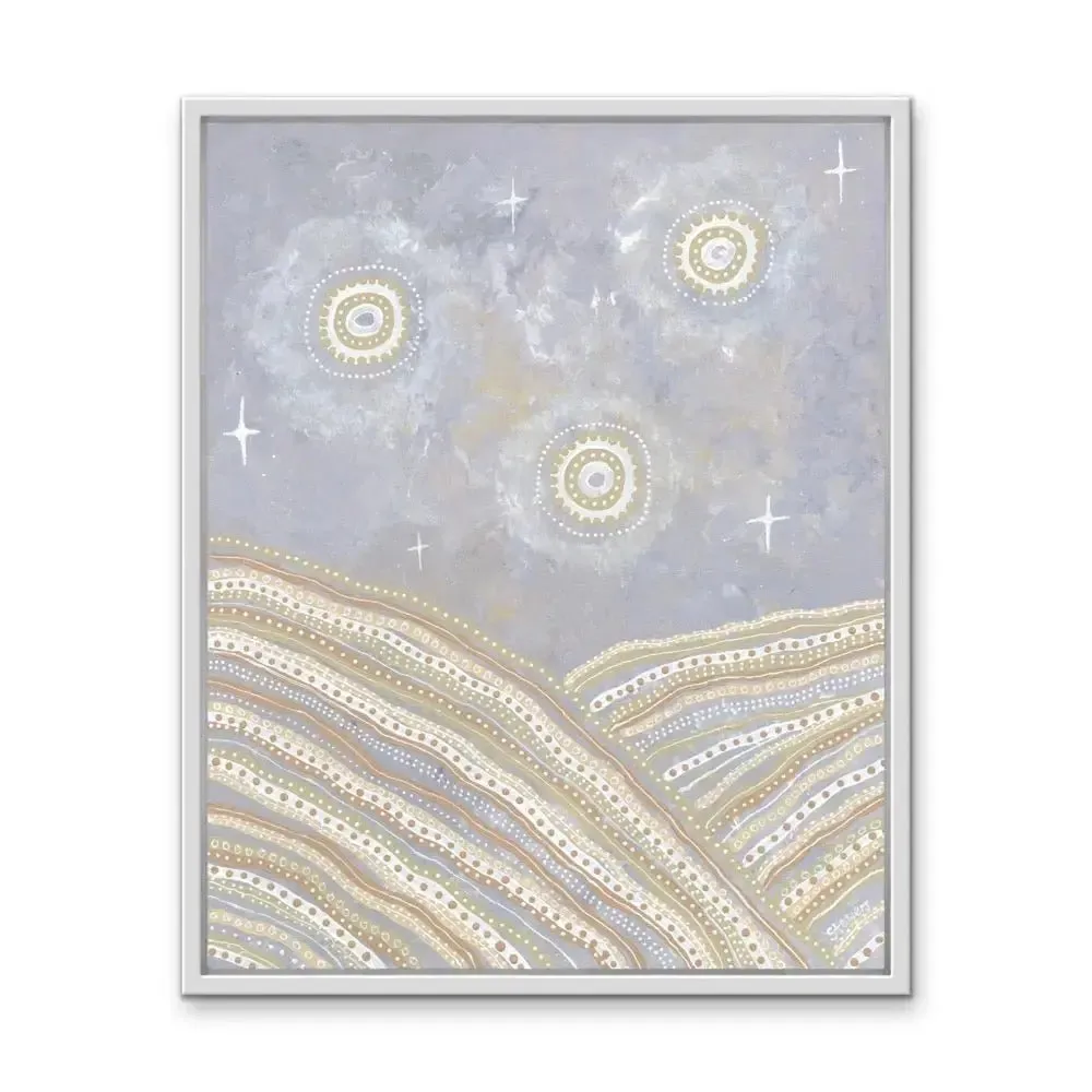 After The Storms -  Aboriginal Art Print by Holly Stowers - Canvas or Fine Art Print - Dot Painting
