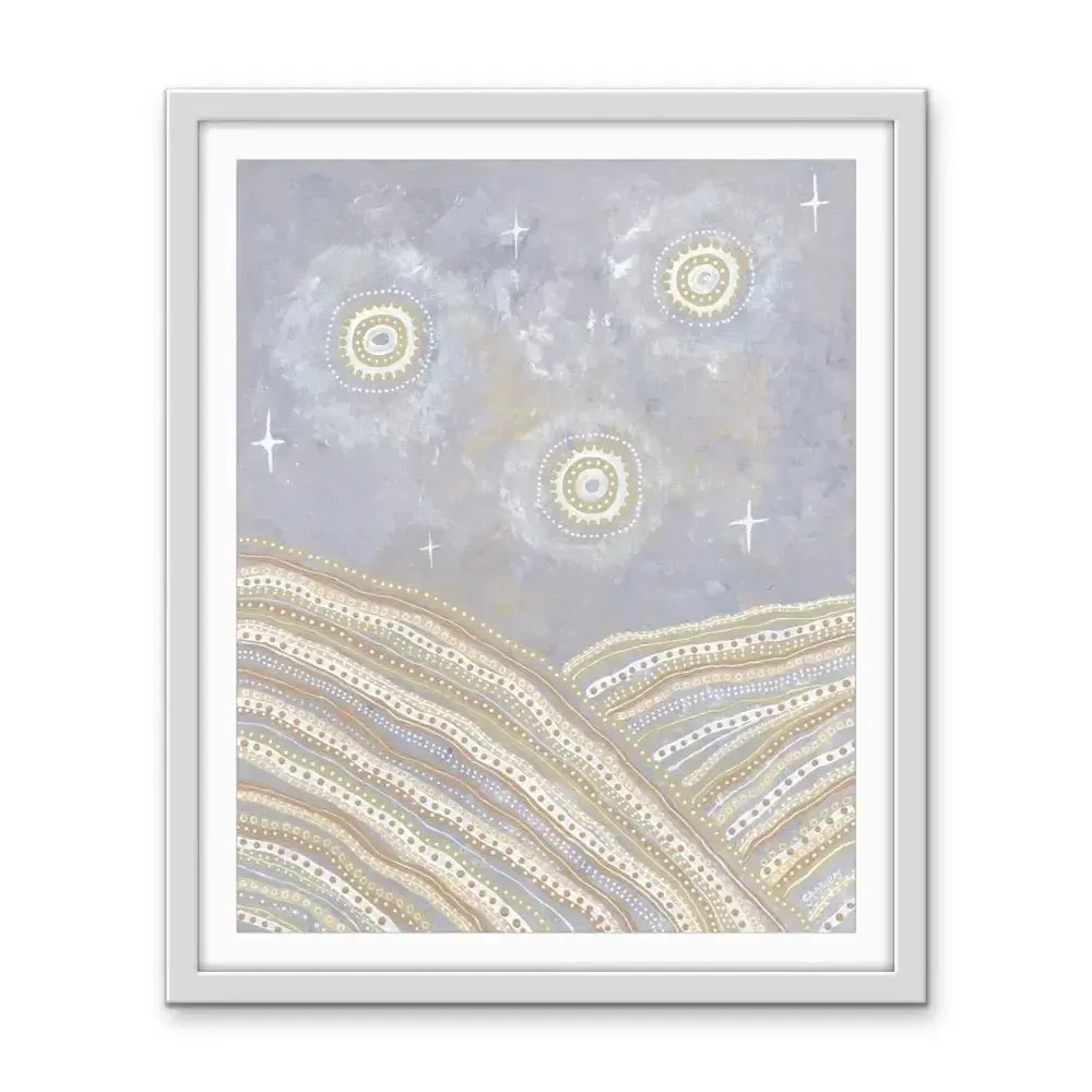 After The Storms -  Aboriginal Art Print by Holly Stowers - Canvas or Fine Art Print - Dot Painting
