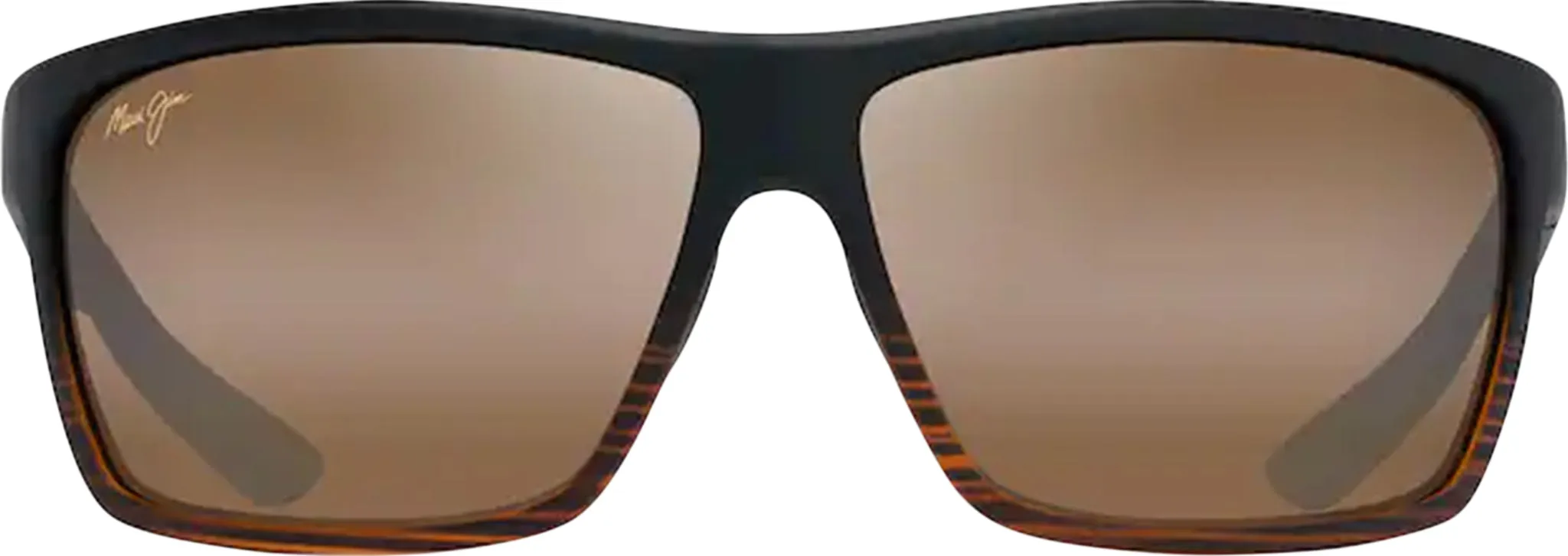 Alenuihaha Wrap Sunglasses - Dark Brown Stripe - HCL Bronze Polarized Lens|-|Lunettes de soleil enveloppe Alenuihaha - Dark Brown Stripe - Lentilles polarisées HCL Bronze