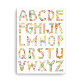 Alphabet Garden Wall Canvas