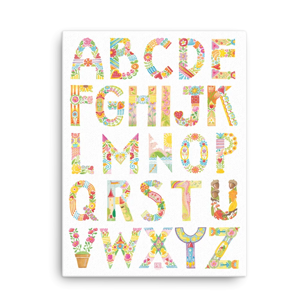 Alphabet Garden Wall Canvas