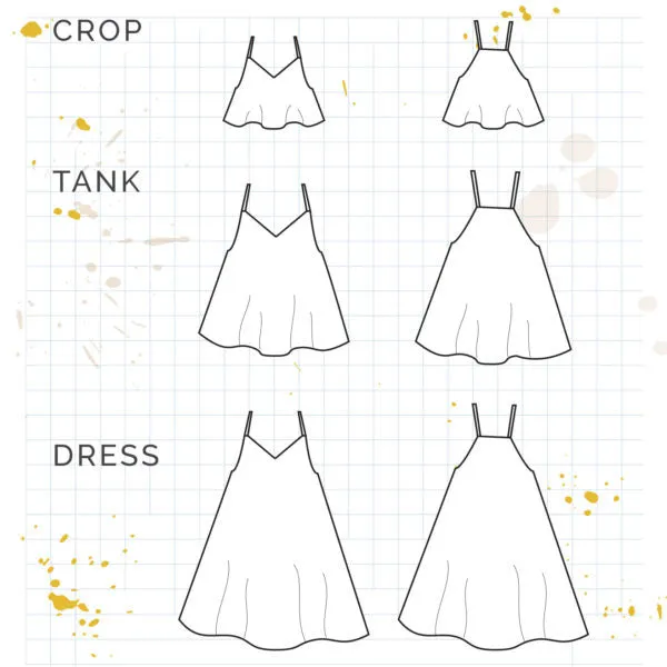 Amy Nicole Roksi Trio Crop Top, Tank & Dress