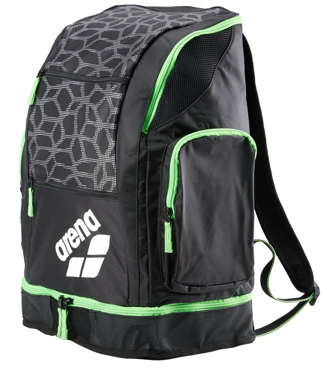 Arena Solid Spiky 2 Large Backpack Black X-Pivot-Fluorescent Green