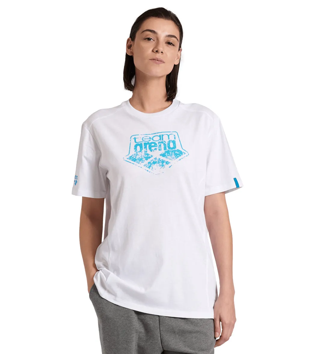 Arena Unisex Logo Cotton Short Sleeve T-Shirt White