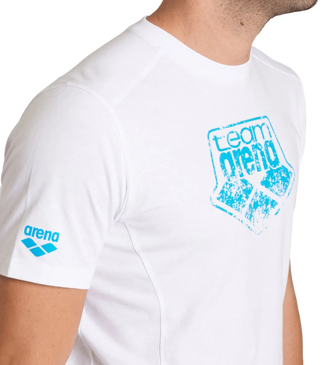 Arena Unisex Logo Cotton Short Sleeve T-Shirt White