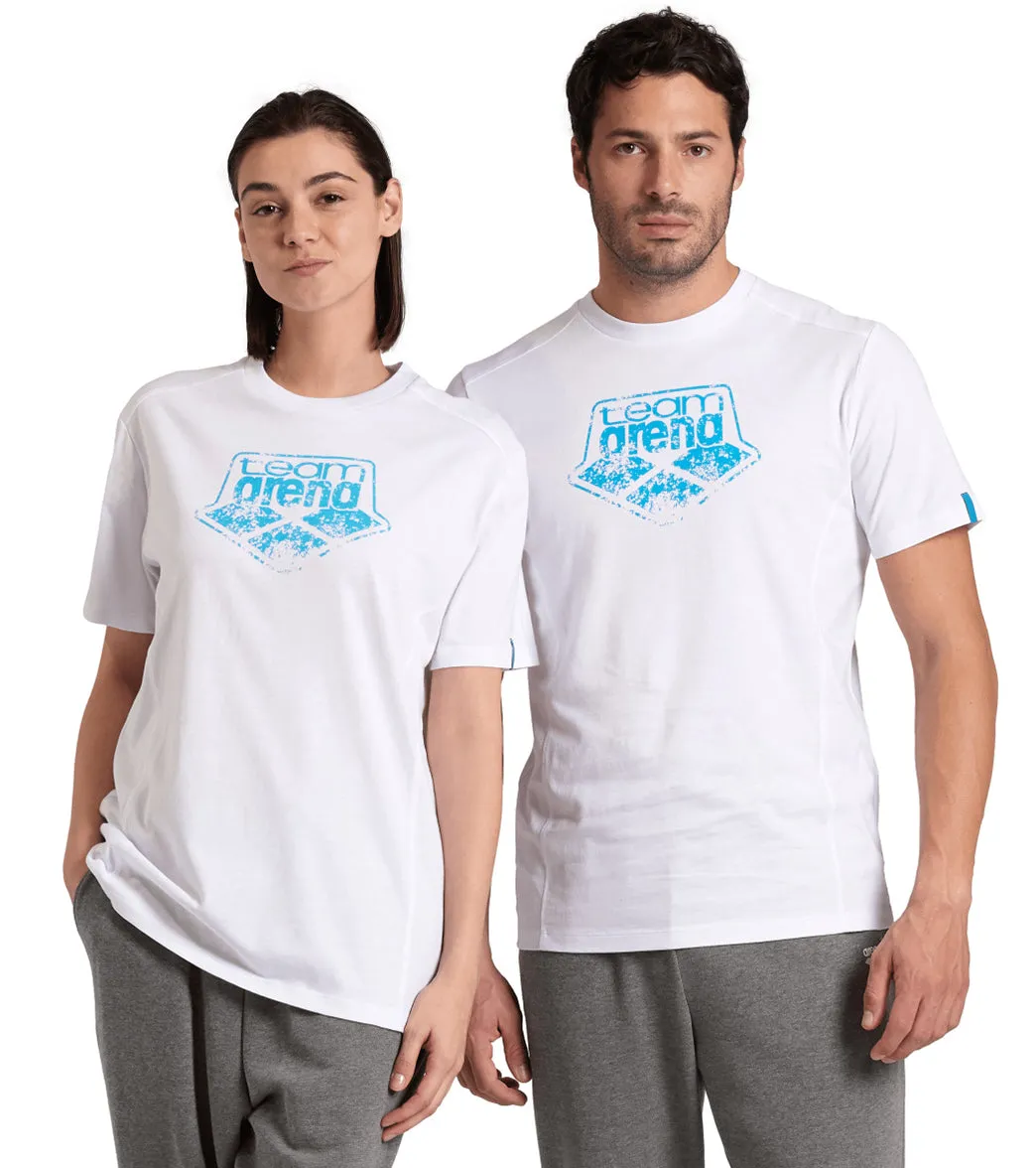 Arena Unisex Logo Cotton Short Sleeve T-Shirt White