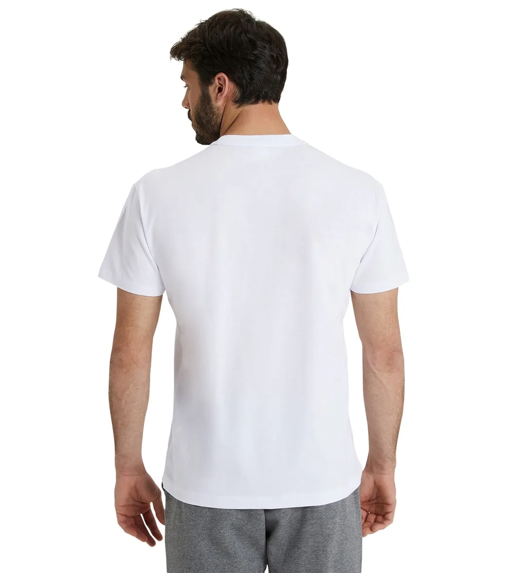 Arena Unisex Logo Tee White/Sticker Logo