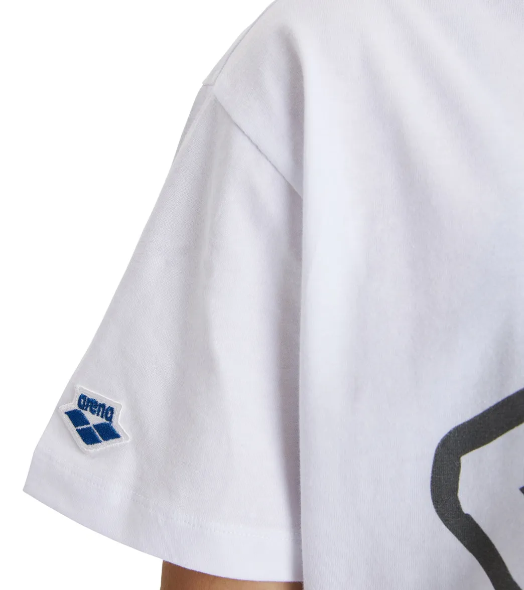 Arena Unisex Logo Tee White/Sticker Logo