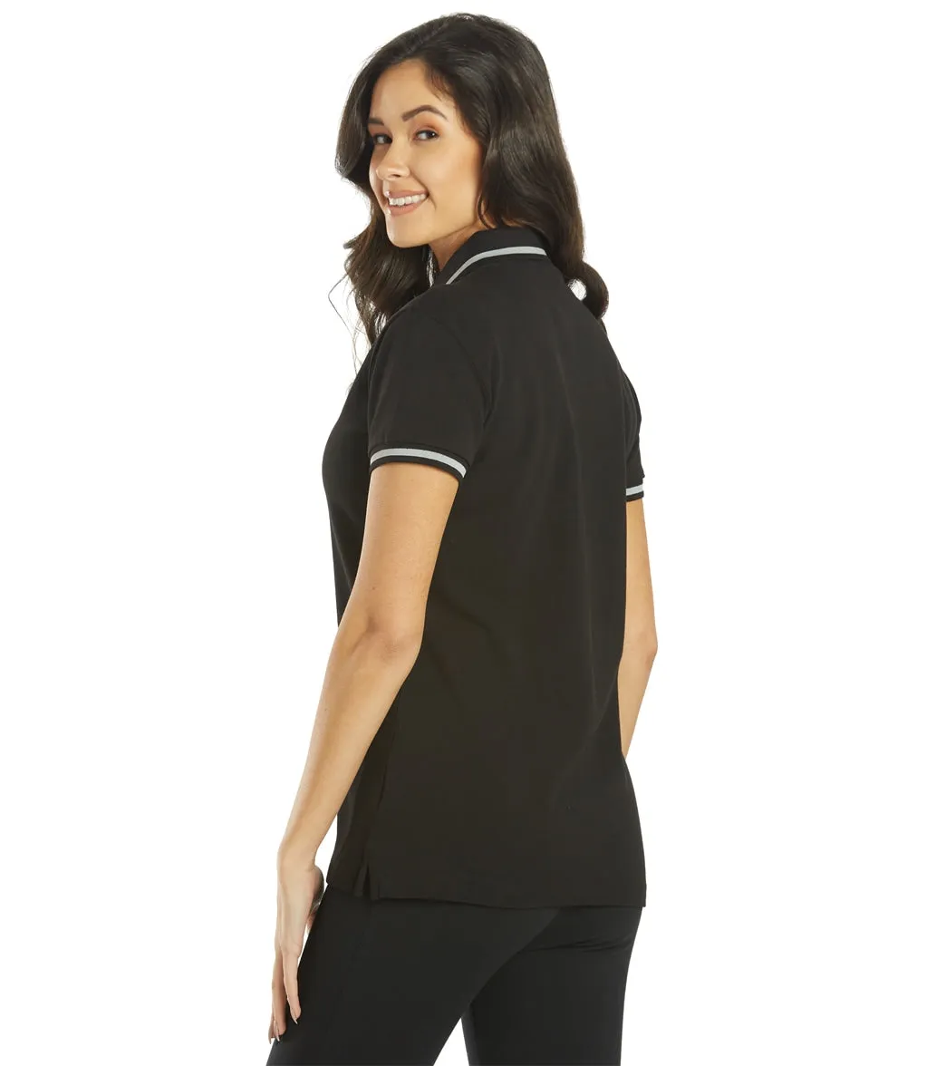 Arena Women's Team Line Short Sleeve Polo Black