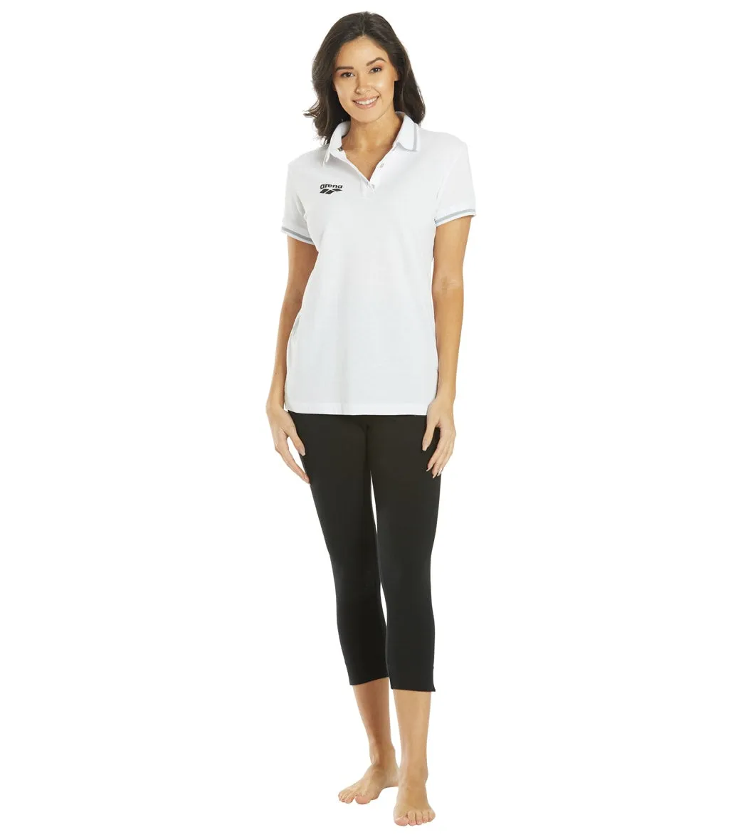 Arena Women's Team Line Short Sleeve Polo White