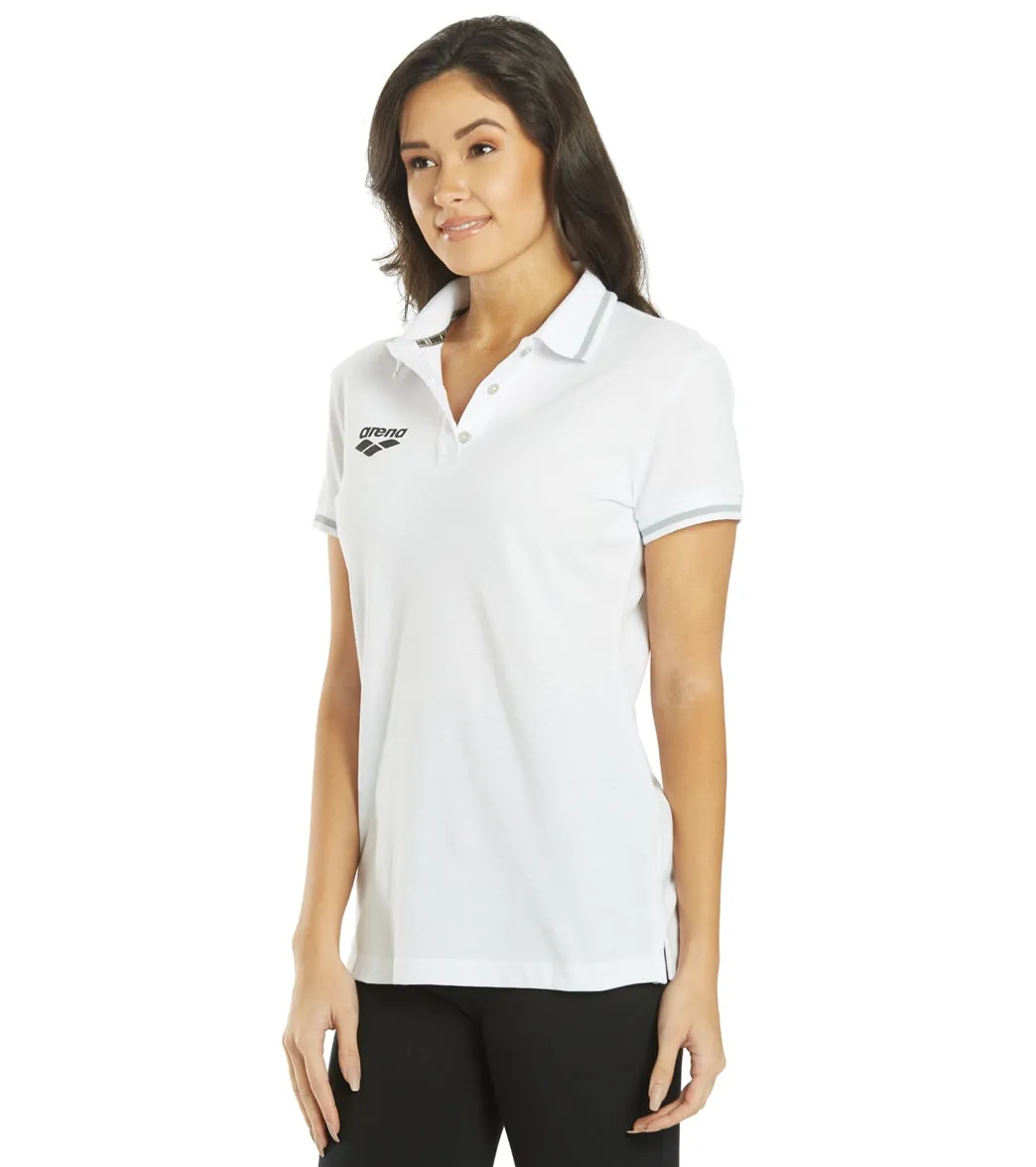 Arena Women's Team Line Short Sleeve Polo White