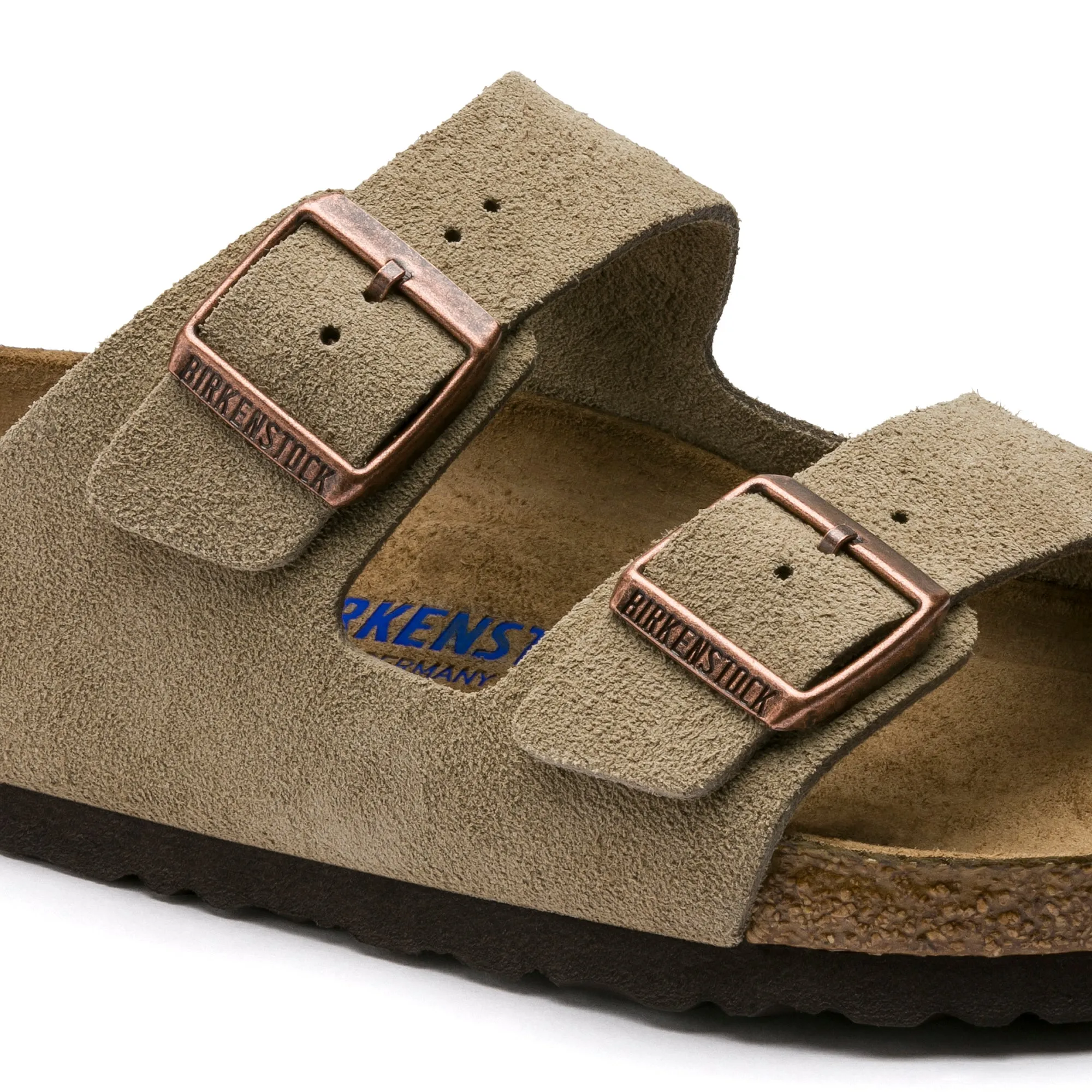 Arizona Regular Width Soft Footbed Taupe Suede