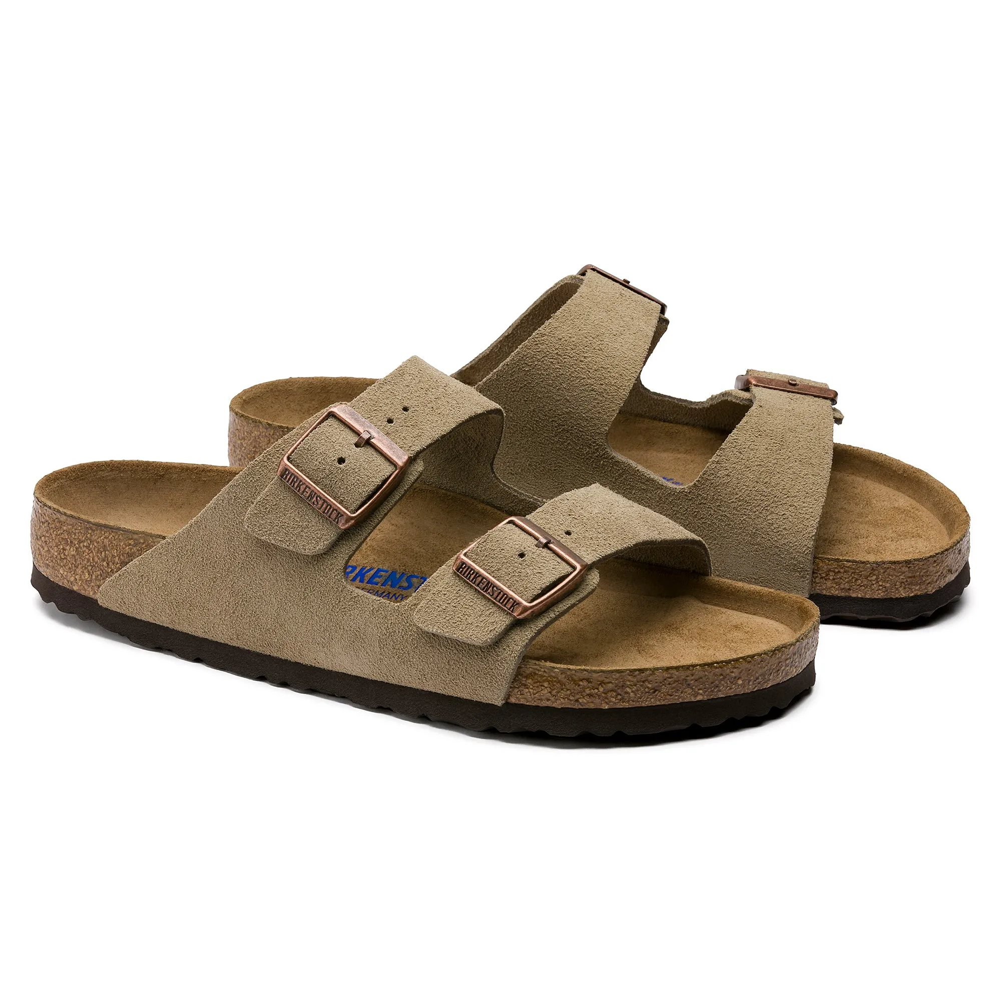Arizona Regular Width Soft Footbed Taupe Suede