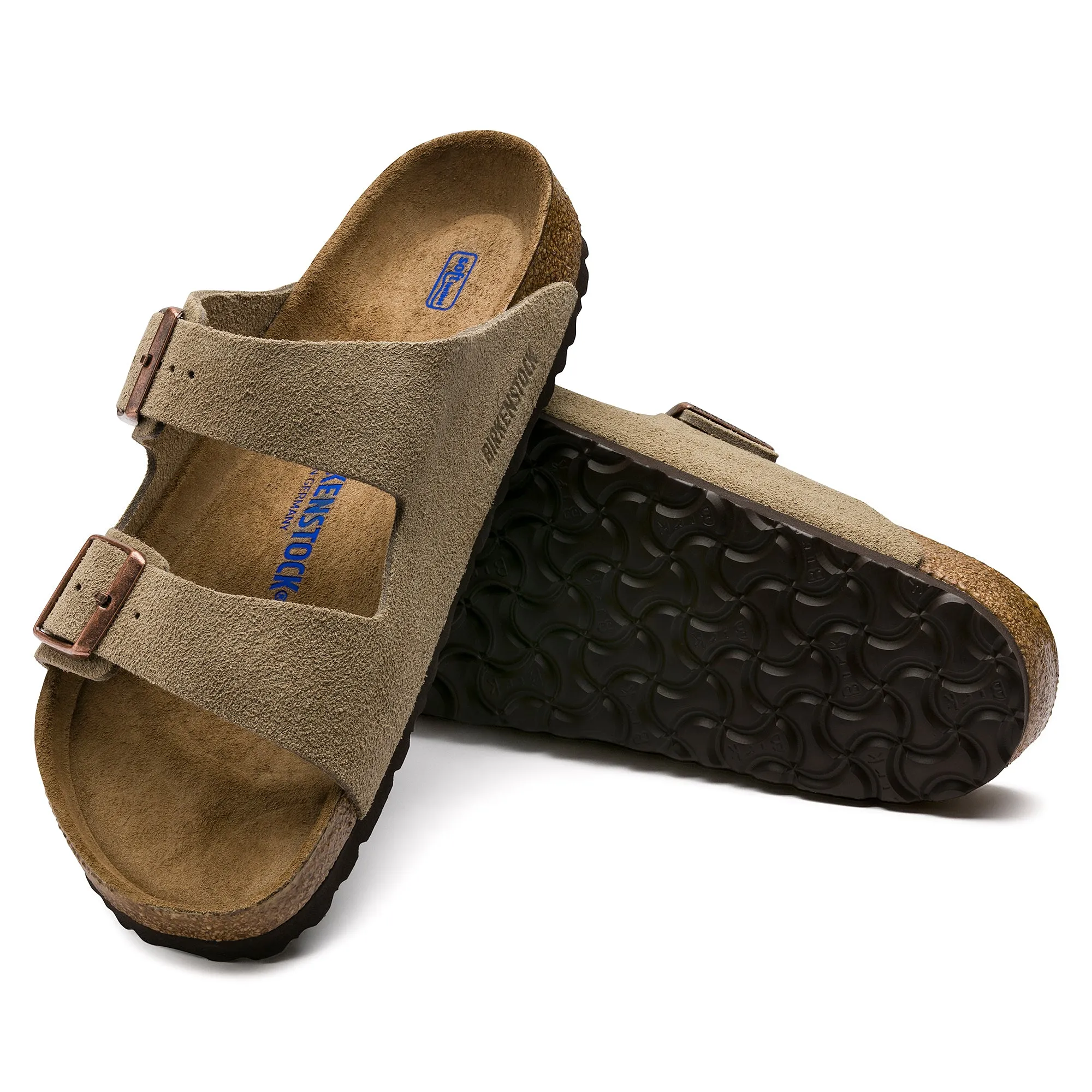 Arizona Regular Width Soft Footbed Taupe Suede