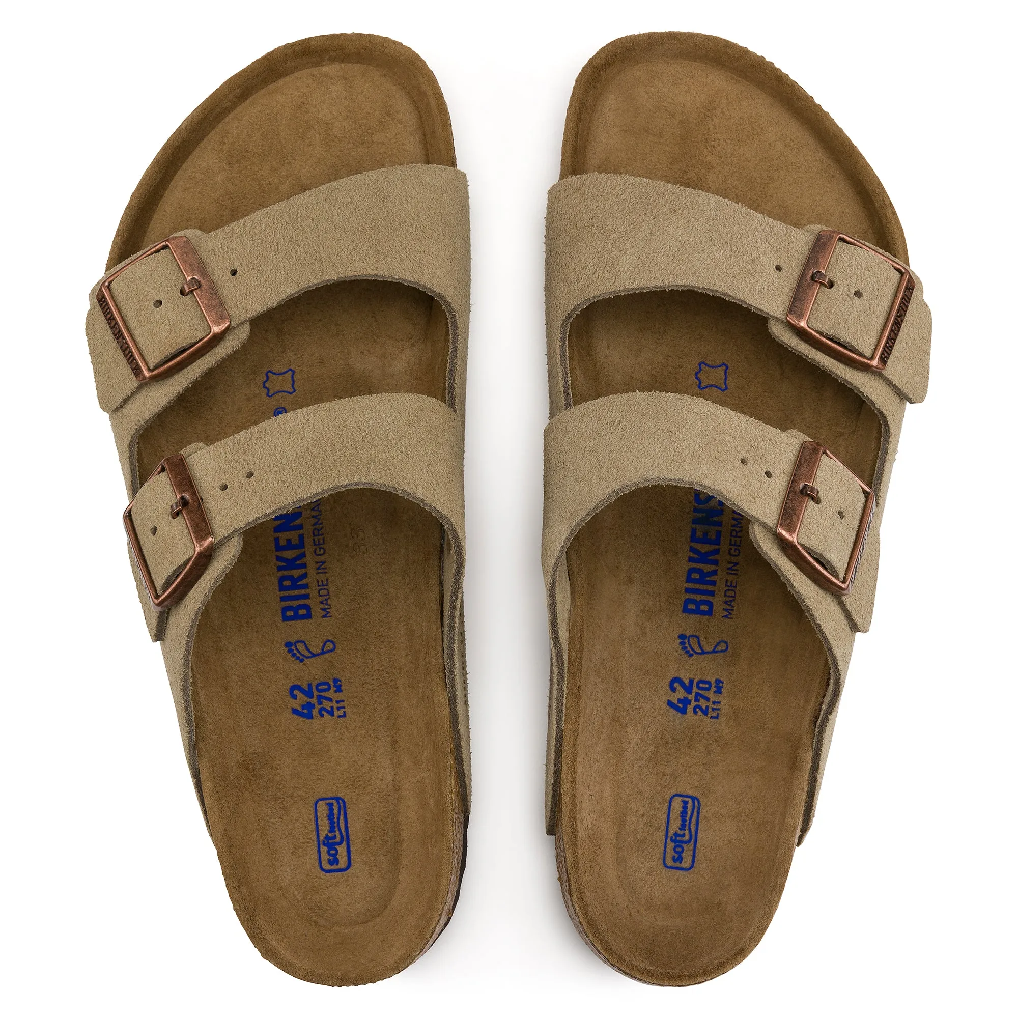 Arizona Regular Width Soft Footbed Taupe Suede