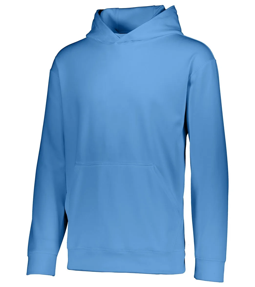 Augusta Sportswear Youth Wicking Fleece Hoodie Columbia Blue