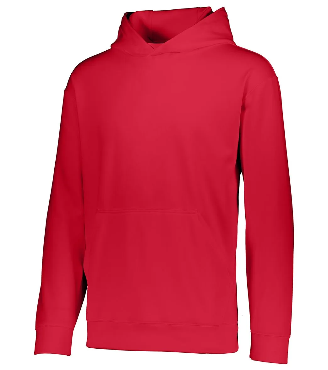 Augusta Sportswear Youth Wicking Fleece Hoodie Red
