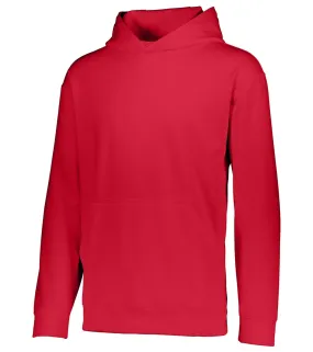 Augusta Sportswear Youth Wicking Fleece Hoodie Red