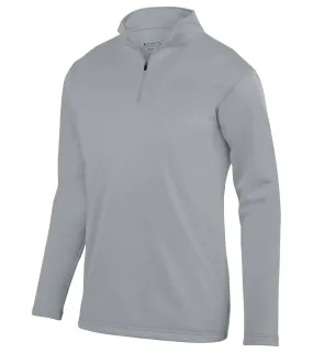 Augusta Sportswear Youth Wicking Fleece Quarter-Zip Pullover Athletic Grey