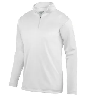 Augusta Sportswear Youth Wicking Fleece Quarter-Zip Pullover White