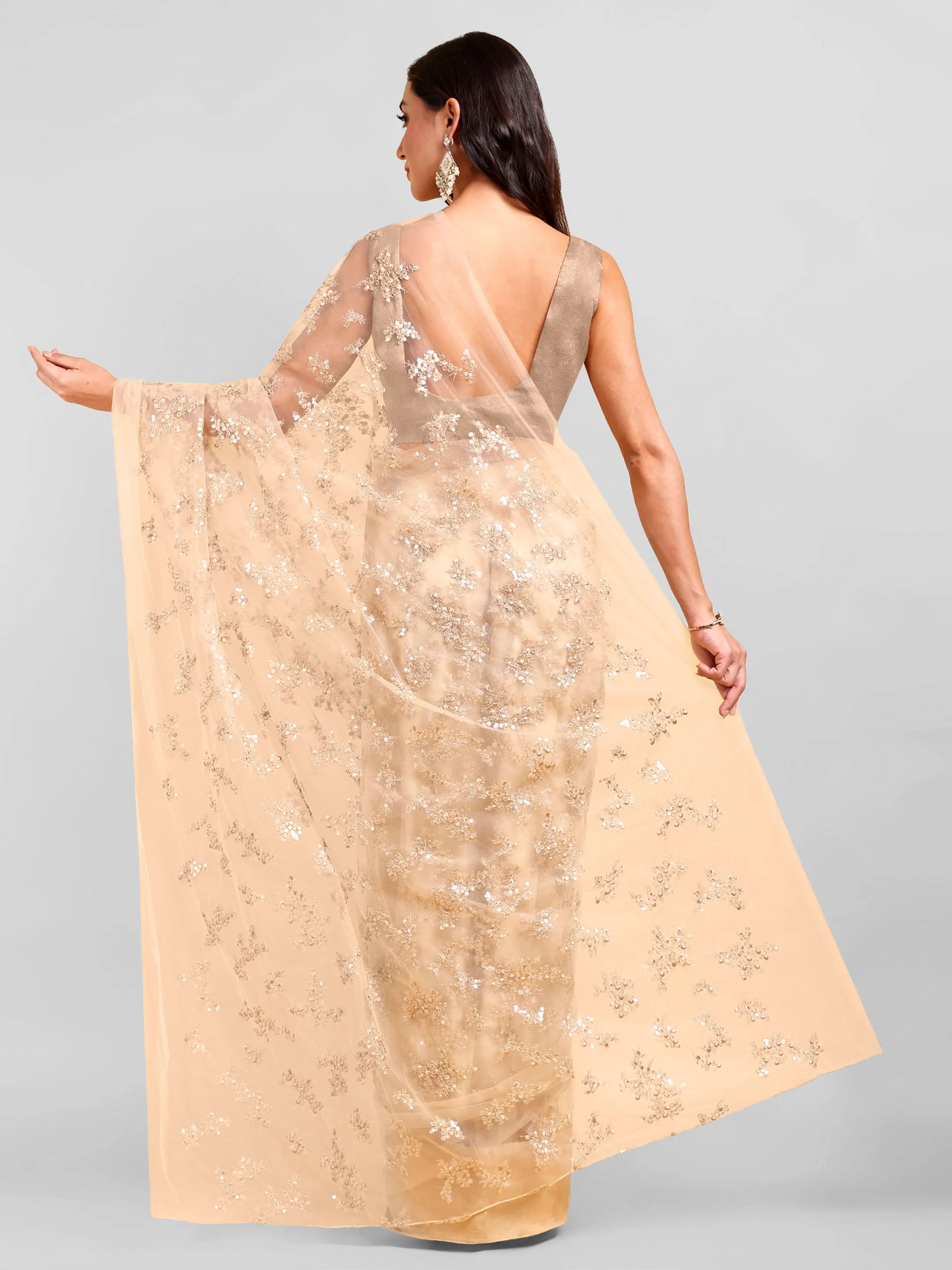 Beige Saree Set (2 Piece)