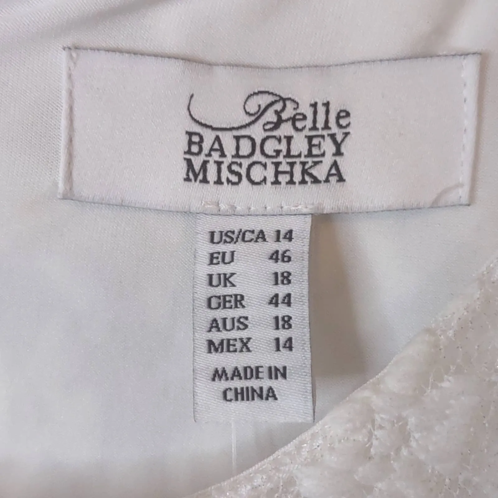 Belle Badgley Mischka Dresses Ivory Lace Lana Dress