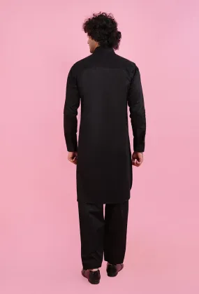 Black Pathani Kurta | Azania