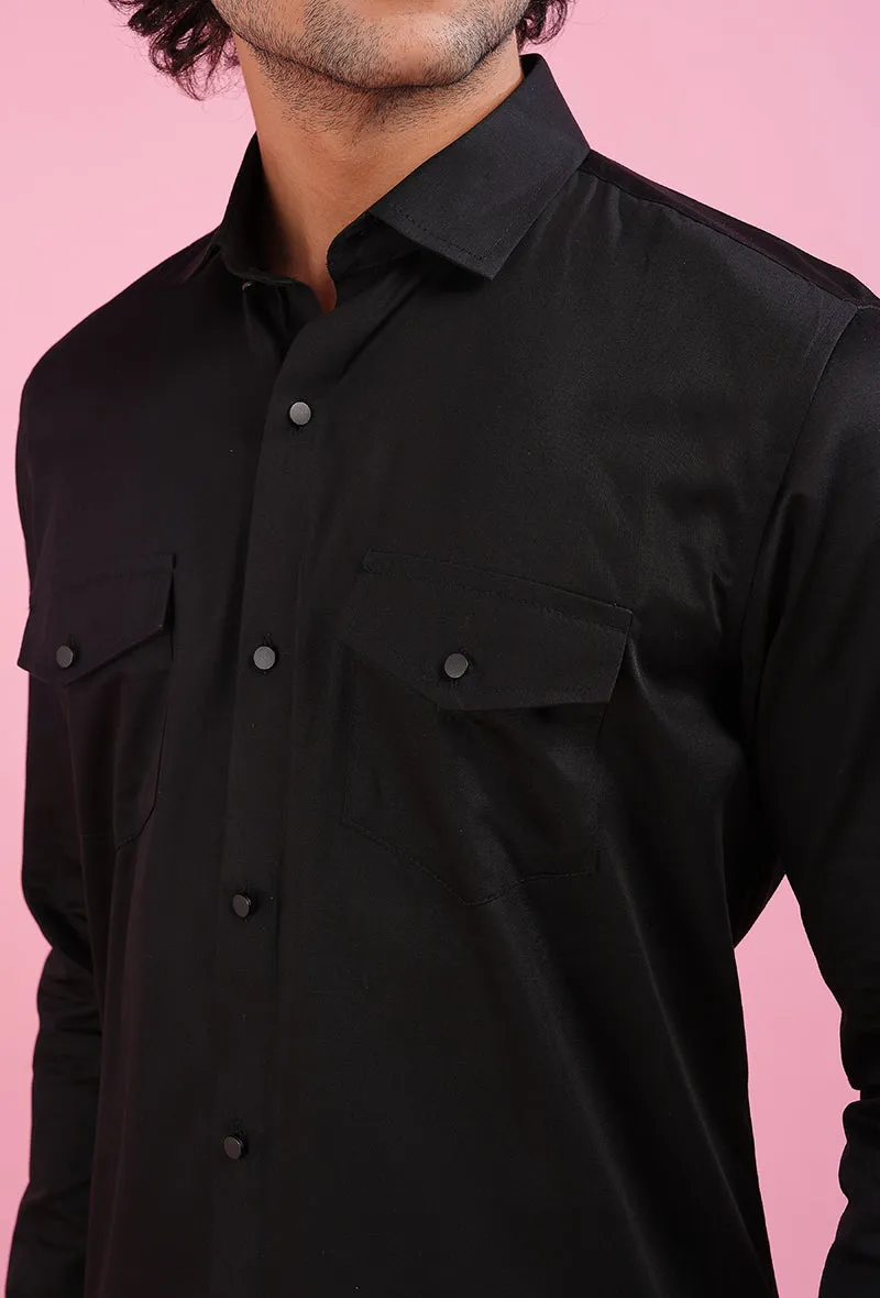 Black Pathani Kurta | Azania