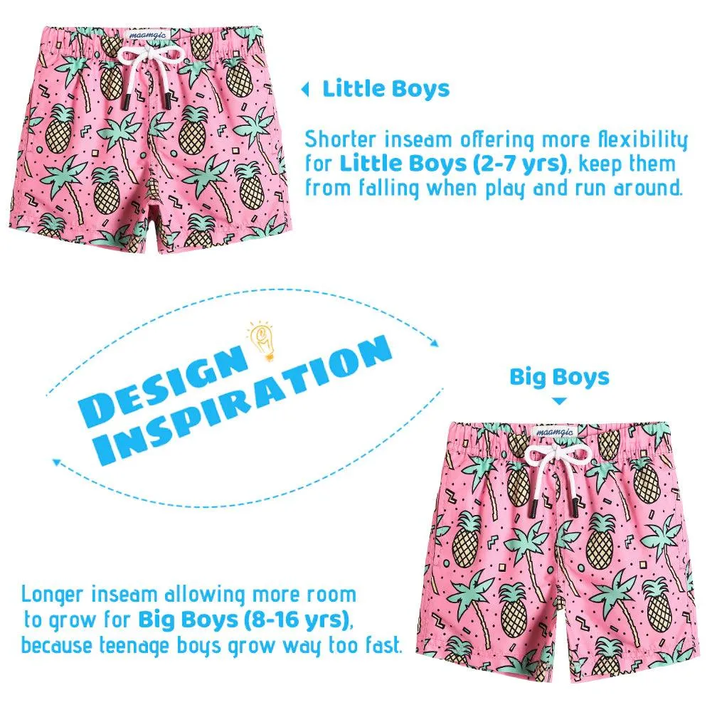 Boys Camo Stretch Swim Trunks