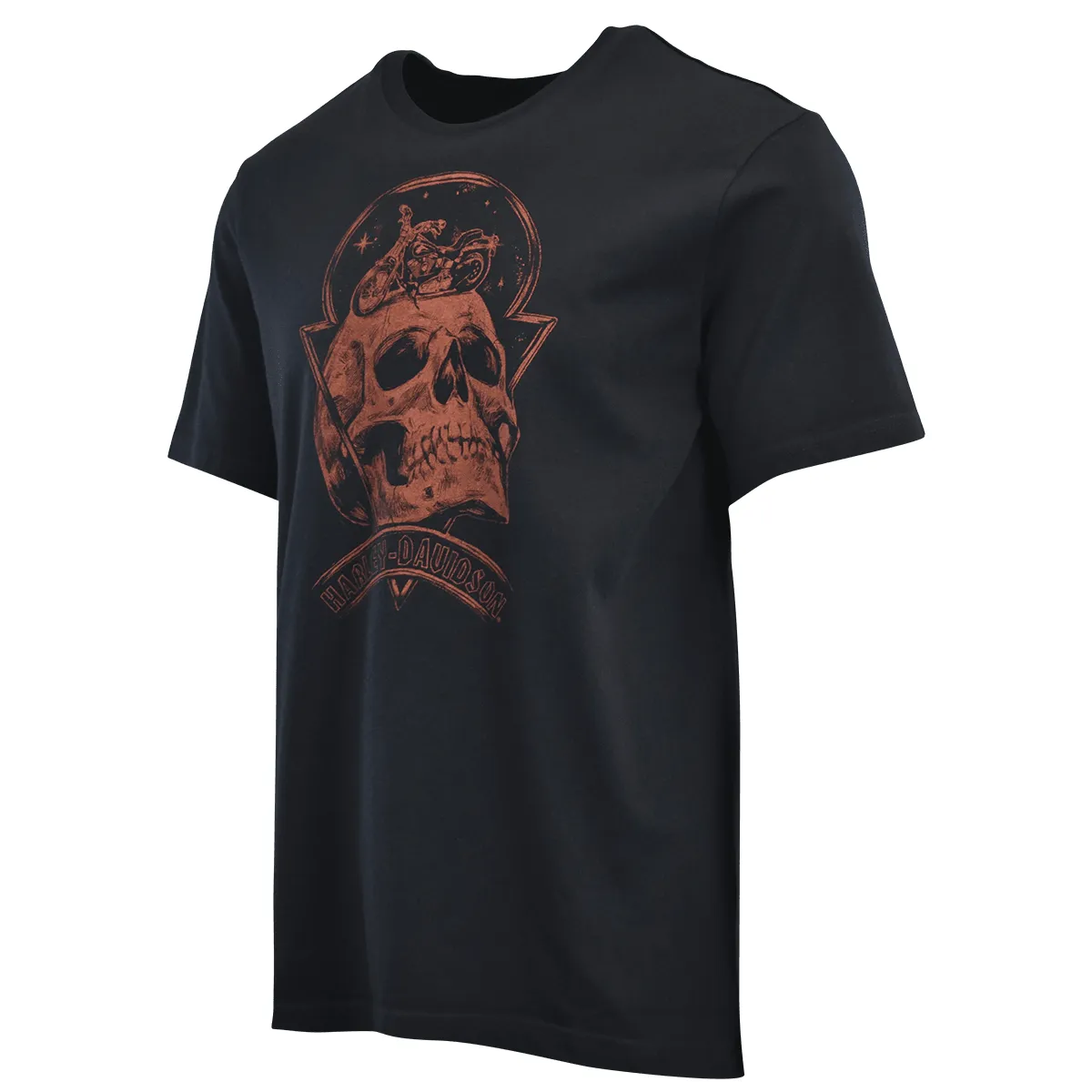 Branded  Men's T-Shirt Black Motorcycle Club Skull S/S (S93)