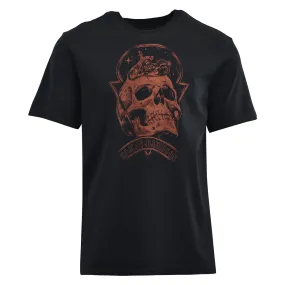 Branded  Men's T-Shirt Black Motorcycle Club Skull S/S (S93)