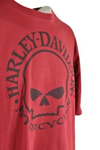 Branded  Men's T-Shirt Merlot Red Skull Short Sleeve (S56)