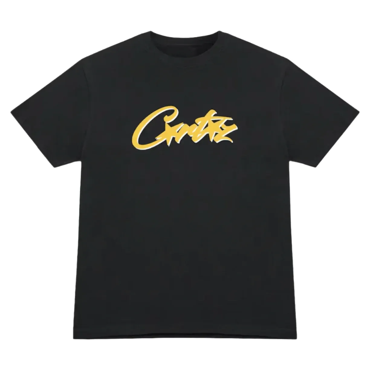 Corteiz Script Logo Tee Black