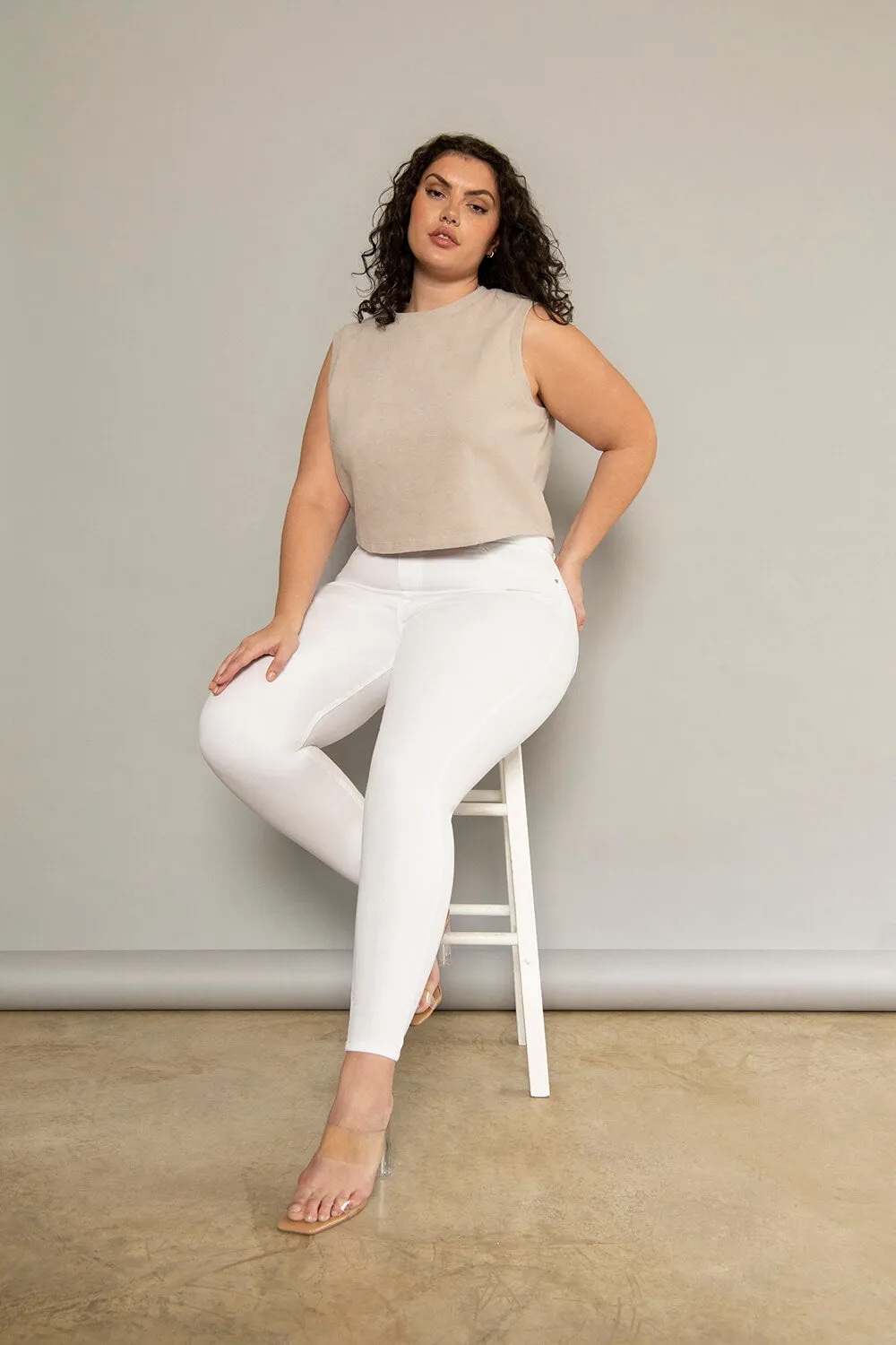 Curve Ultimate Ankle Grazer Jeggings - White
