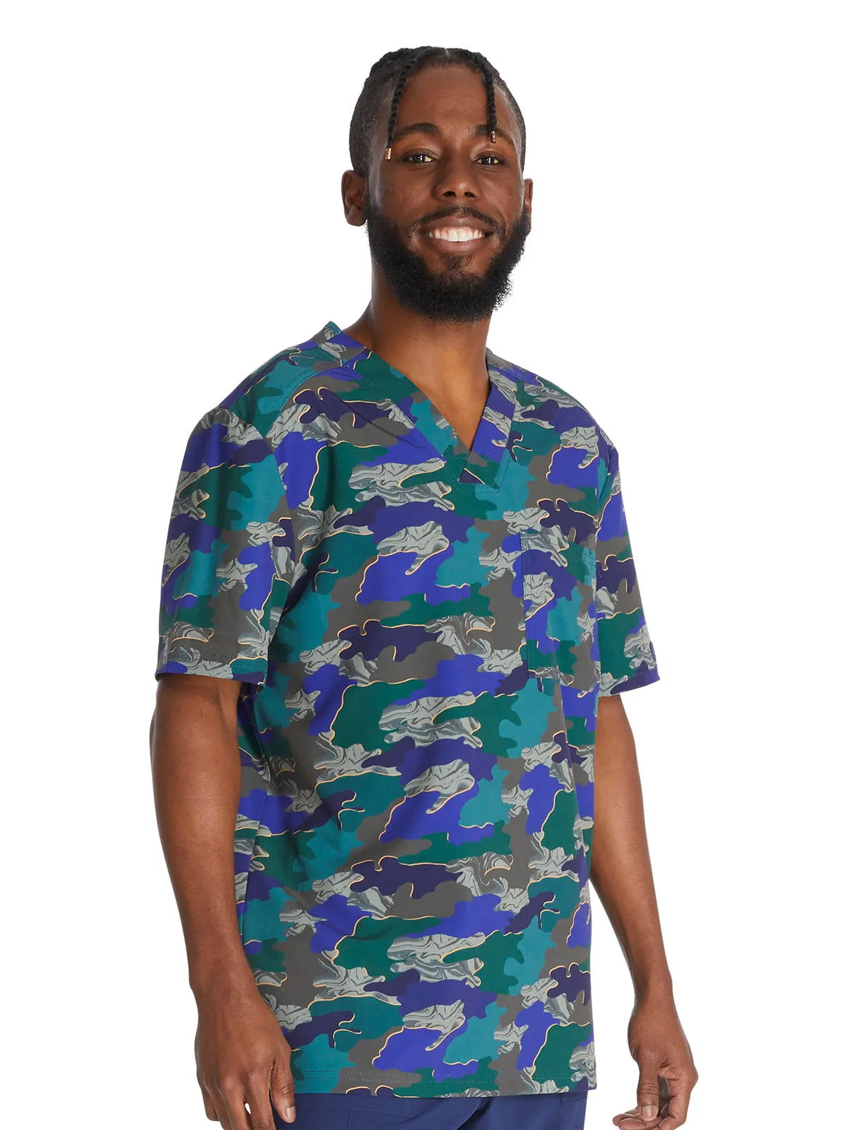 EDS Signature - Men's Print Scrub Top