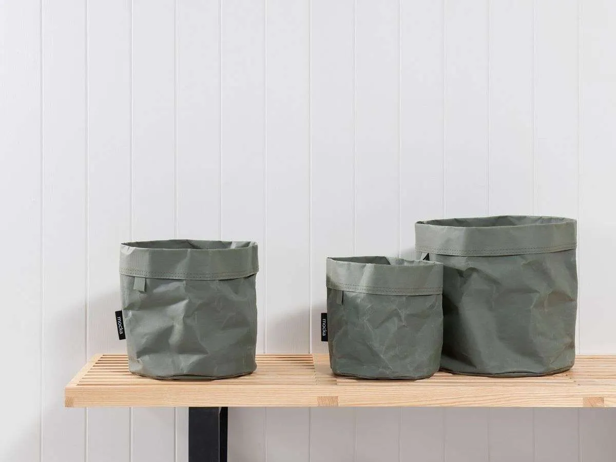 Etta Basket Set - Round - Khaki - SECONDS
