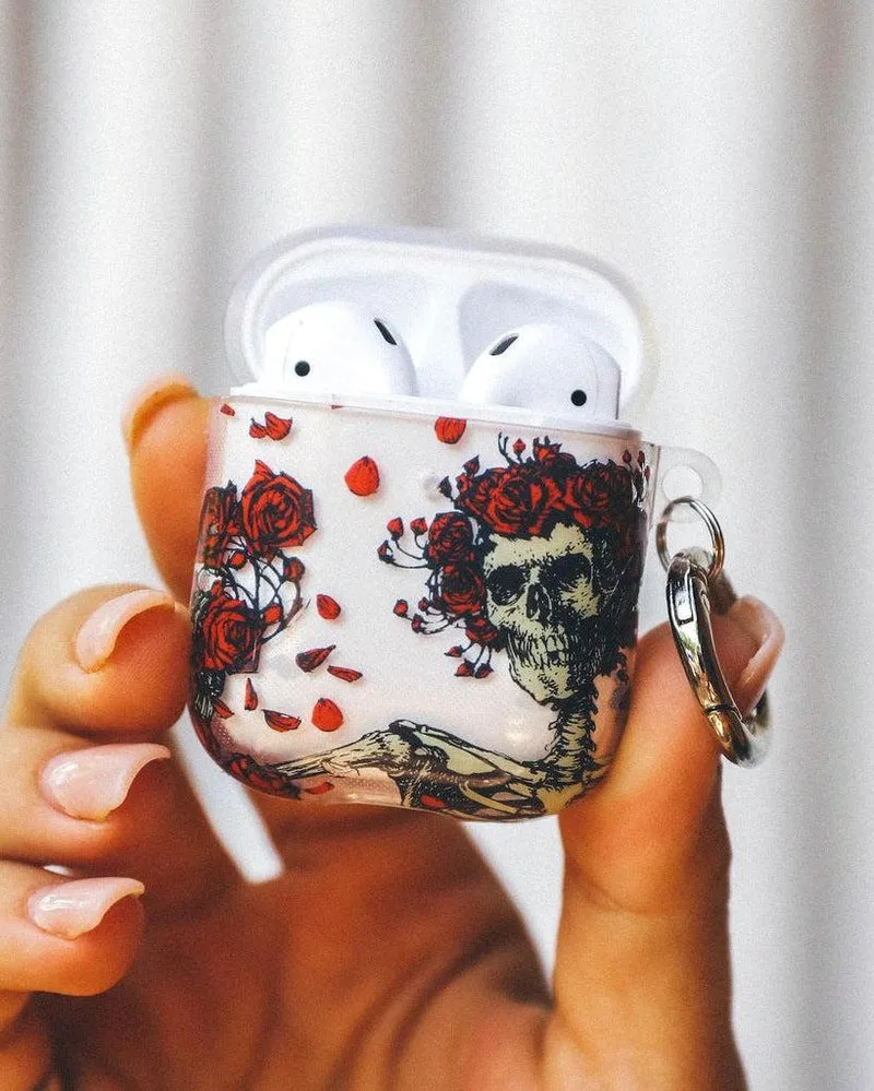 Forever Grateful | Grateful Dead Skeleton Floral AirPods Case