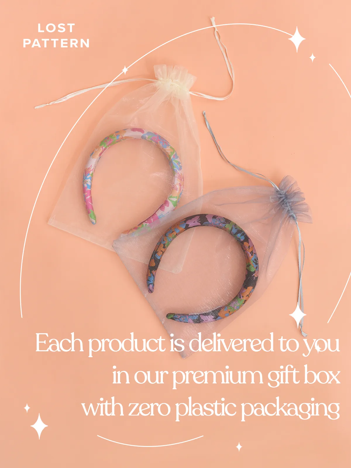 FRIDA x LOST PATTERN "Frida's Garden" Jacquard Hairband - Pastel