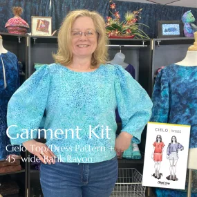 Garment Kit - Cielo Top - Batik Rayon