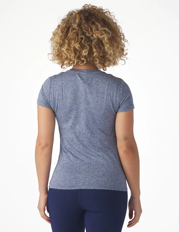 Glyder Women's Simplicity Fitted Tee - Indigo Blue