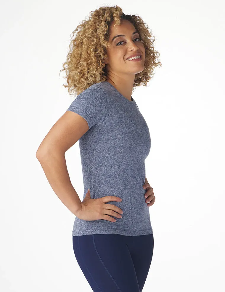 Glyder Women's Simplicity Fitted Tee - Indigo Blue