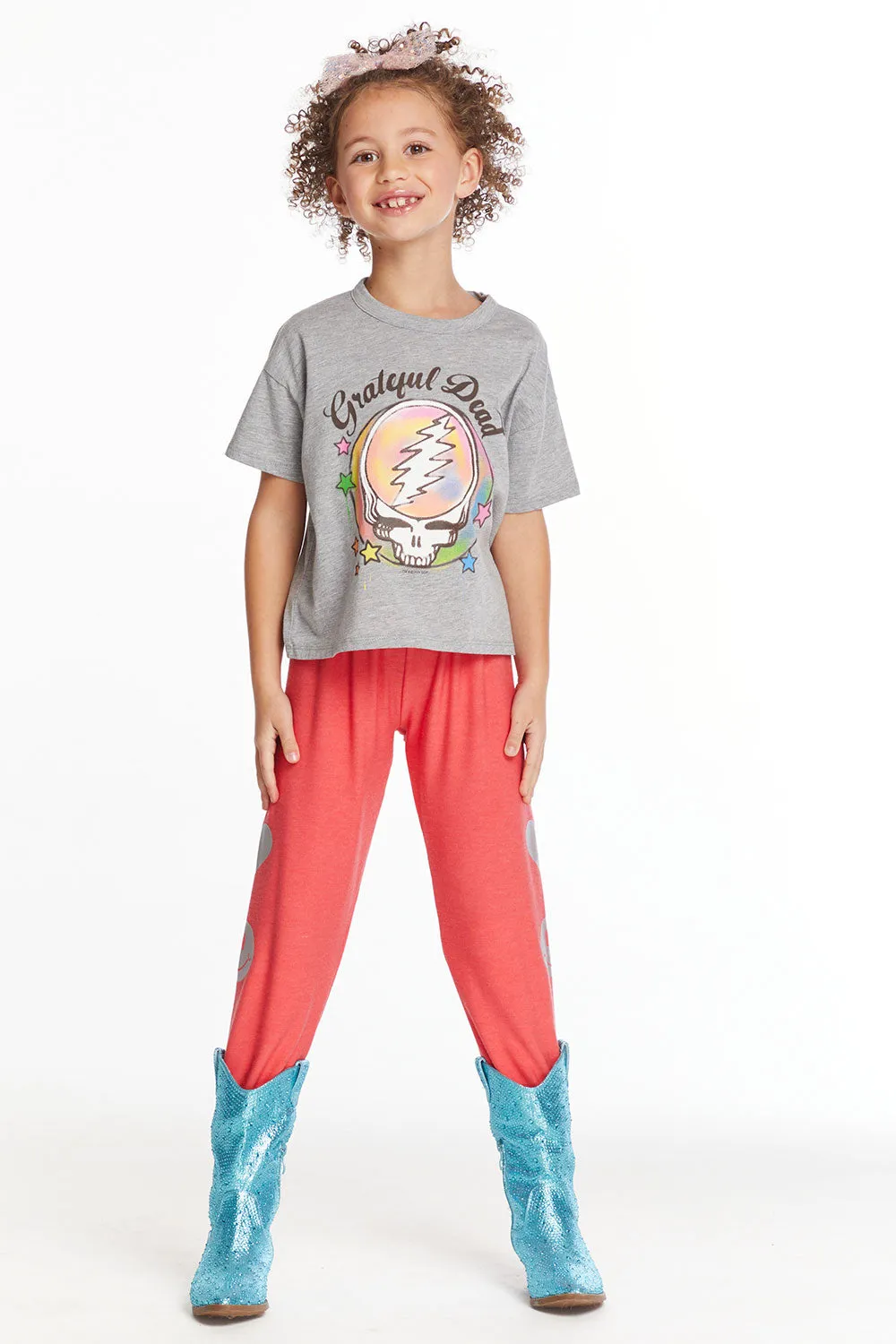Grateful Dead Airbrushed Steal Your Face Girls Tee